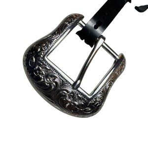 Double S Vintage Western SIlver Belt Buckle